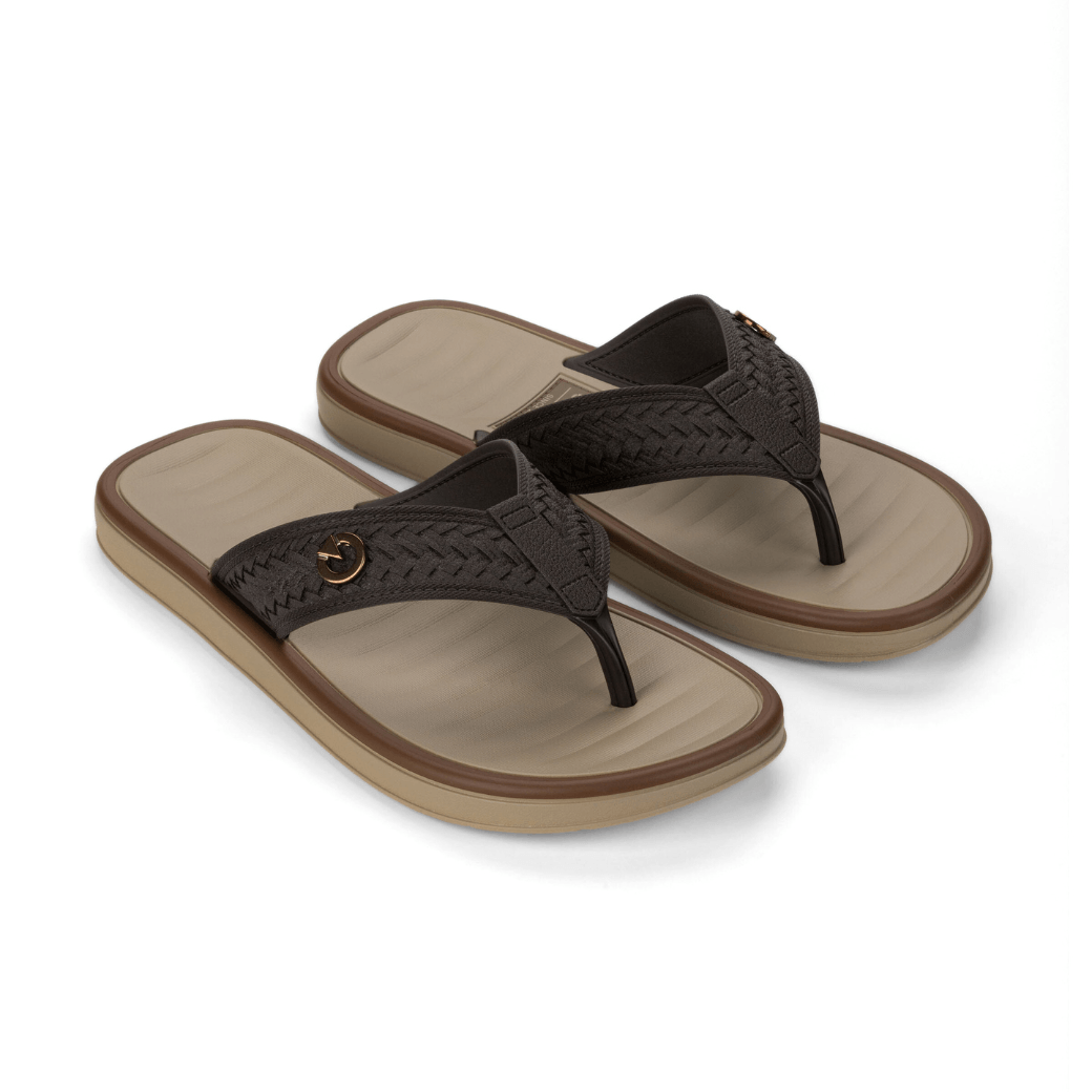 Grendene Chinelo CARTAGO COIMBRAII 12285-BF248 BegeMarrom -3-